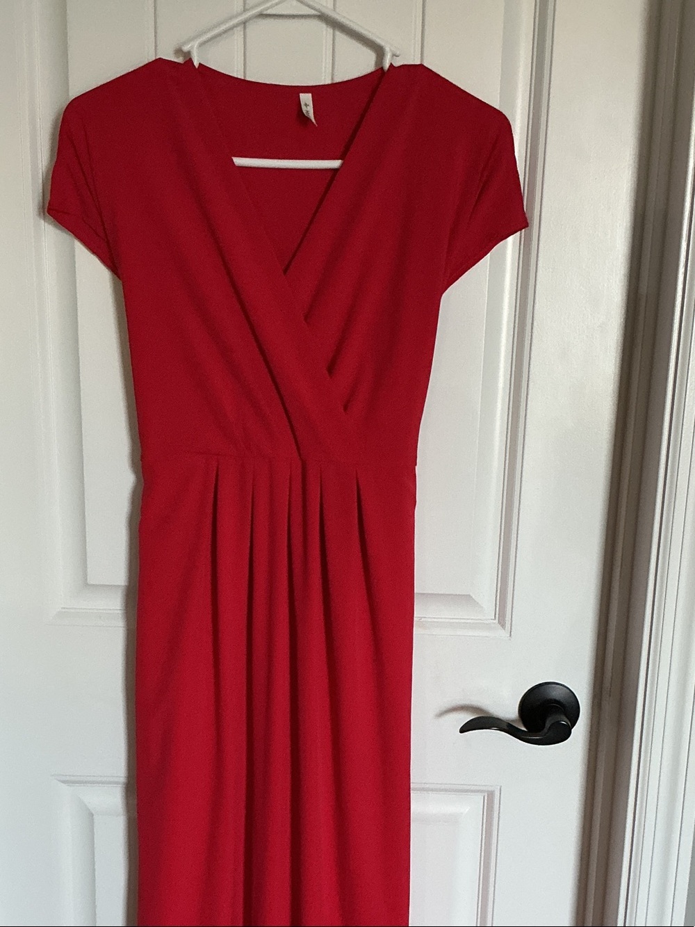 HALARA Red V-Neck Maxi Wrap Dress Size Medium - Picture 1 of 5